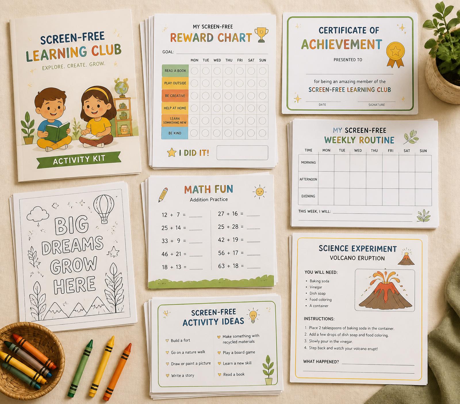 The complete Screen-Free Learning Club kit